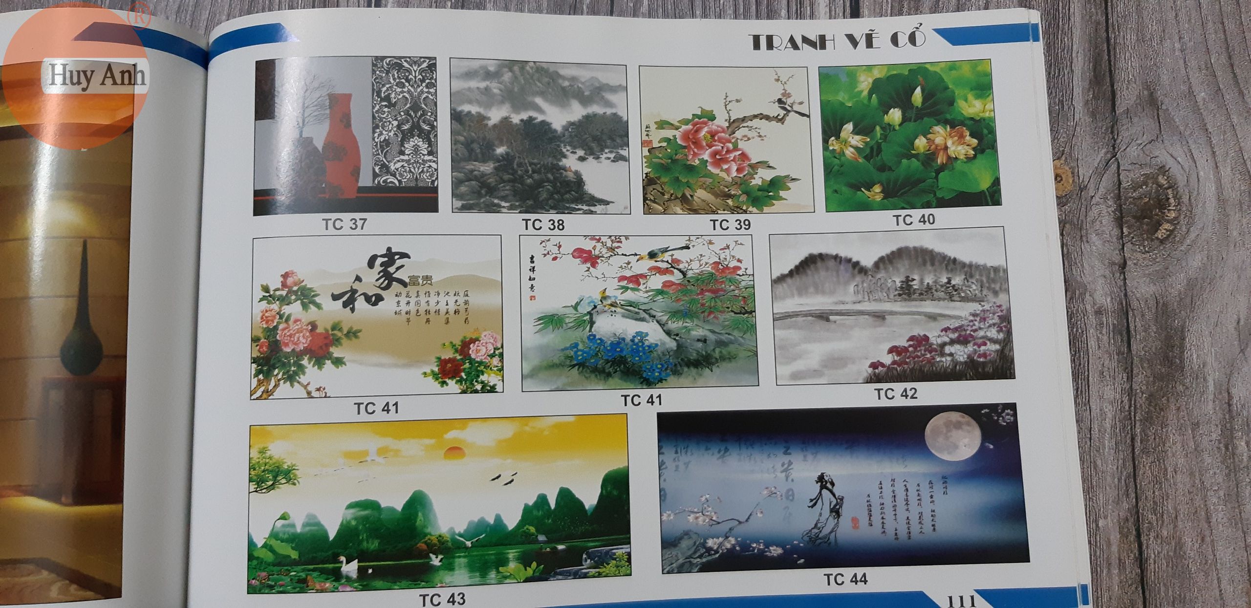 ảnh mẫu rèm cuốn in tranh